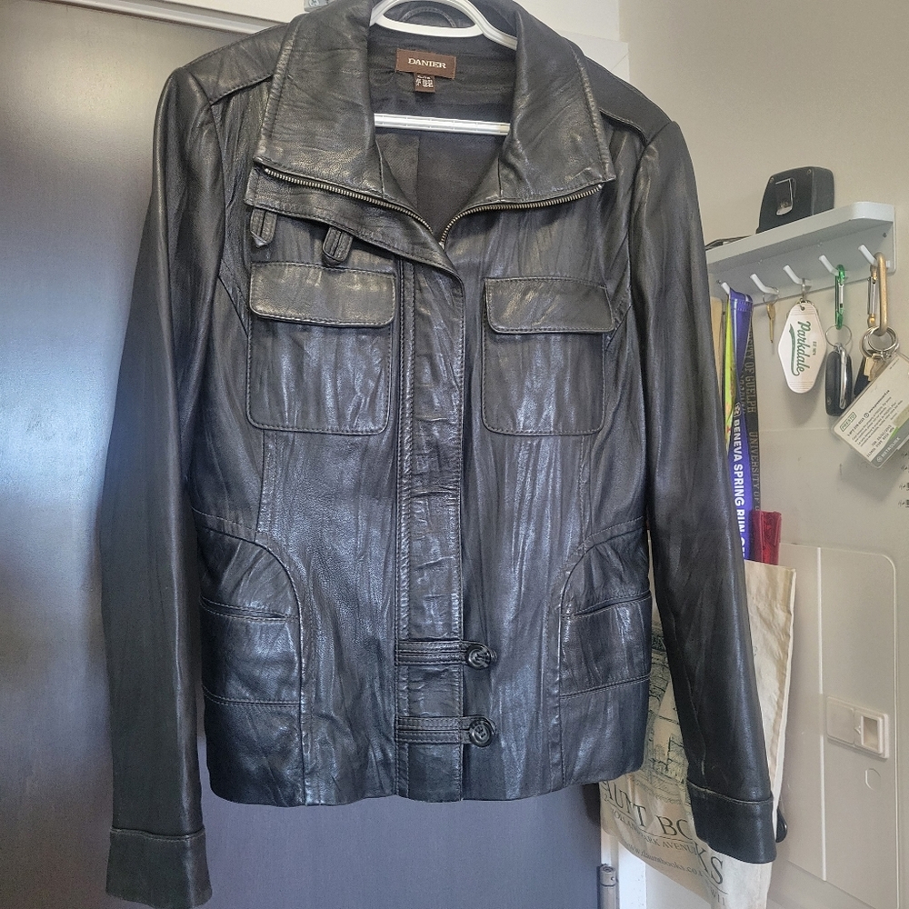 Danier Black Genuine Leather Jacket